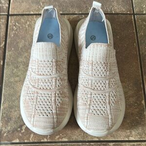 Women's Beige Slip-On Sneakers